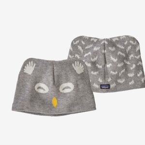 NWT Patagonia Furry Friends Beanie Owl Drifter Grey Size 5T